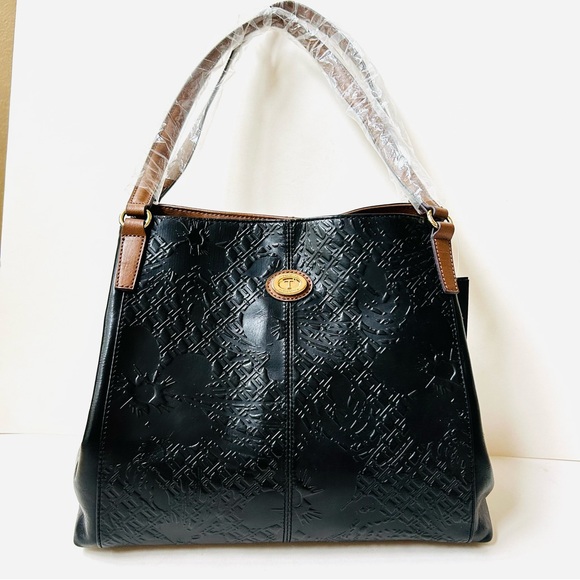 NWT Tignanello Leather Embossed Two-Toned Large Satchel. Comes with a dust bag. - Picture 15 of 15